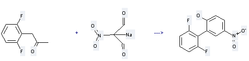 2-Propanone,1-(2,6-difluorophenyl)- can be used to produce 2',6'-difluoro-5-nitro-biphenyl-2-ol